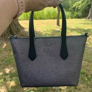 Kate Spade Glitter Joeley Crossbody Satchel Dusk  Navy Blue .